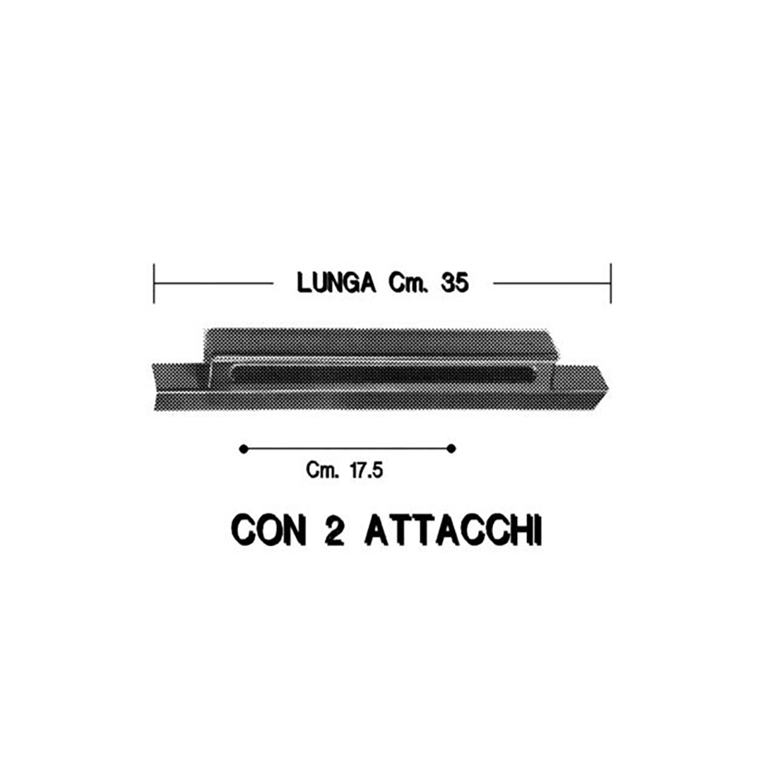 MANIGLIA FORNO X SOVRANA CM. 35 MARRONE - M5490 - immagine 1